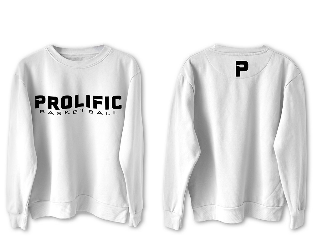 Sweatshirt White-Black