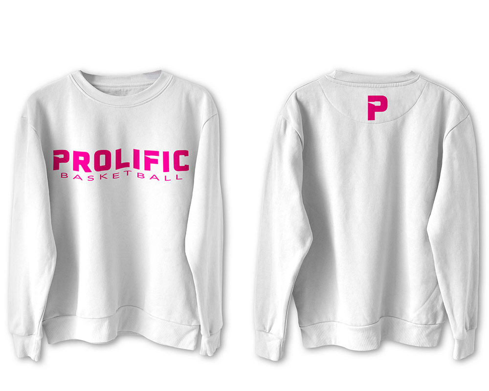 Sweatshirt White-Pink